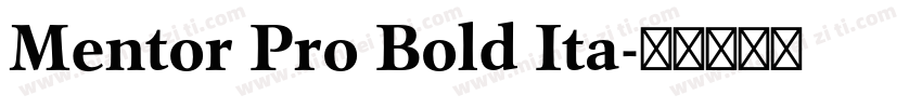 Mentor Pro Bold Ita字体转换